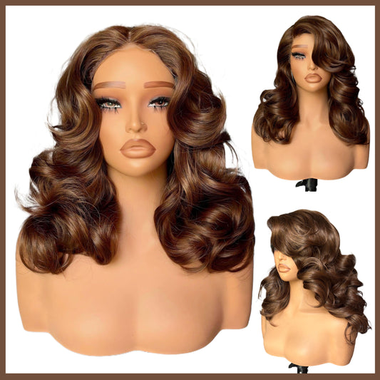 [70s Layers] Farrah Fawcett Style T Lace Glueless Synthetic Wig