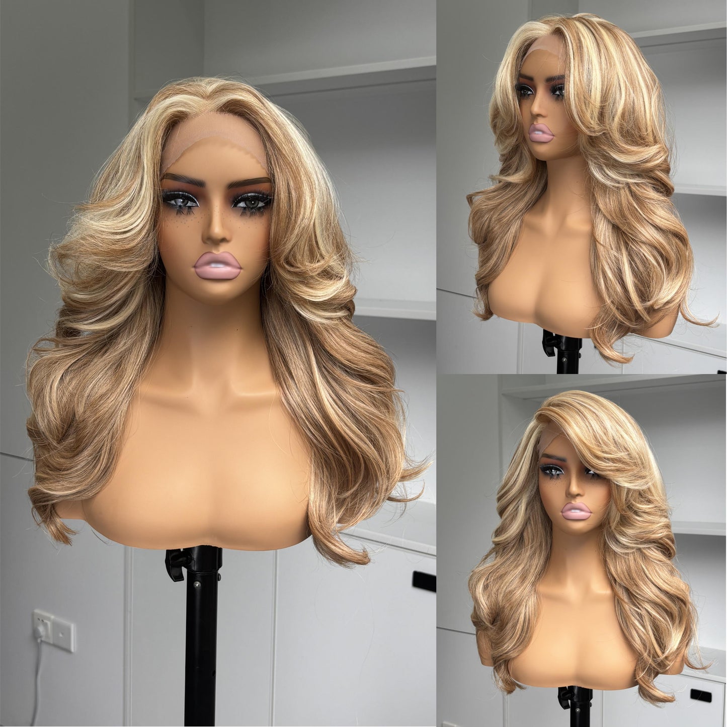 [Yaki Layers] 13x4 Lace Synthetic Wig Sunset Blonde Color