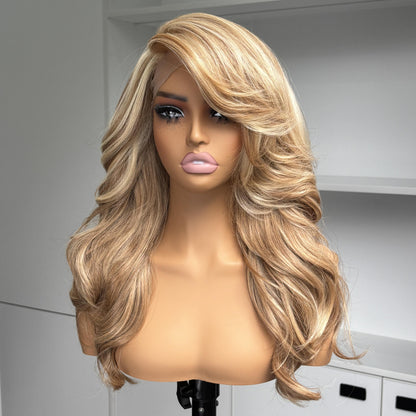 [Yaki Layers] 13x4 Lace Synthetic Wig Sunset Blonde Color