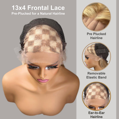 [Yaki Layers] 13x4 Lace Synthetic Wig Sunset Blonde Color