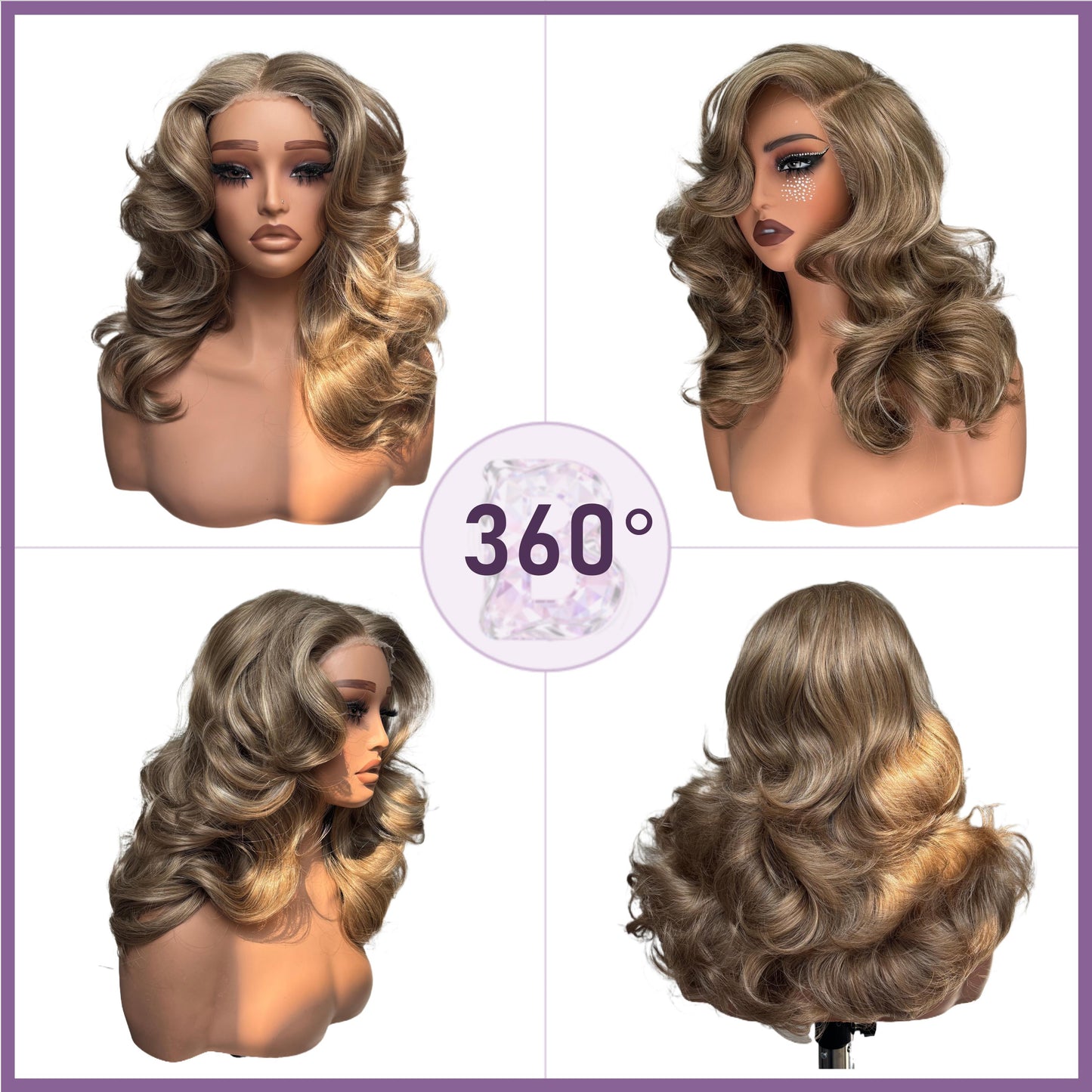 [70s Layers] Farrah Fawcett Style T Lace Glueless Synthetic Wig Golden Brown
