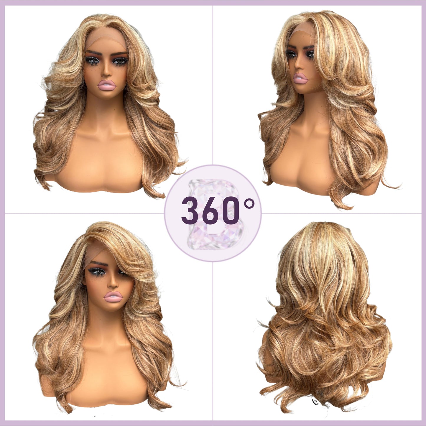 [Yaki Layers] 13x4 Lace Synthetic Wig Sunset Blonde Color