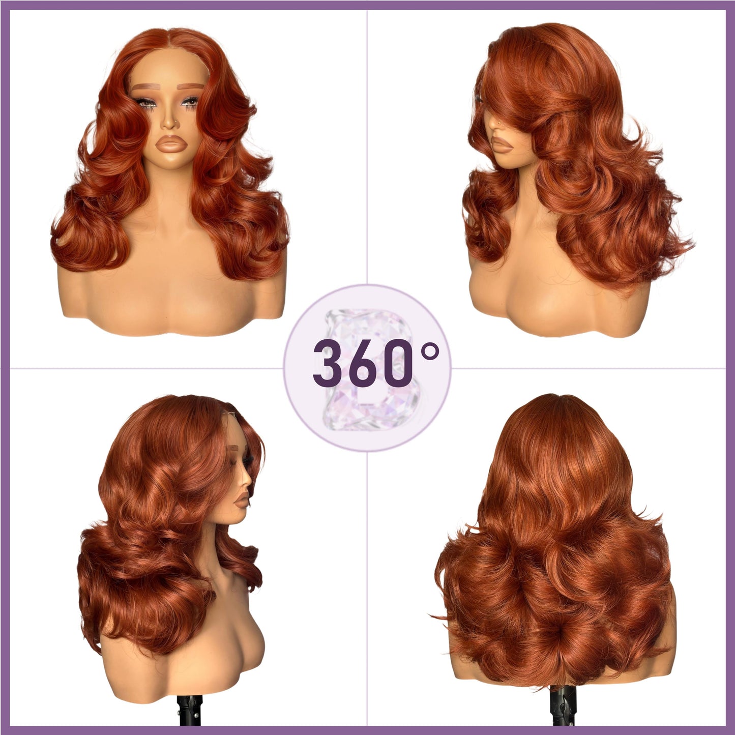[70s Layers] Farrah Fawcett Style T Lace Glueless Synthetic Wig Ginger