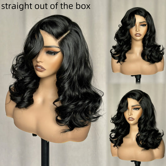 [Classic Boujee] Affordable Side Part Glueless Synthetic Hair