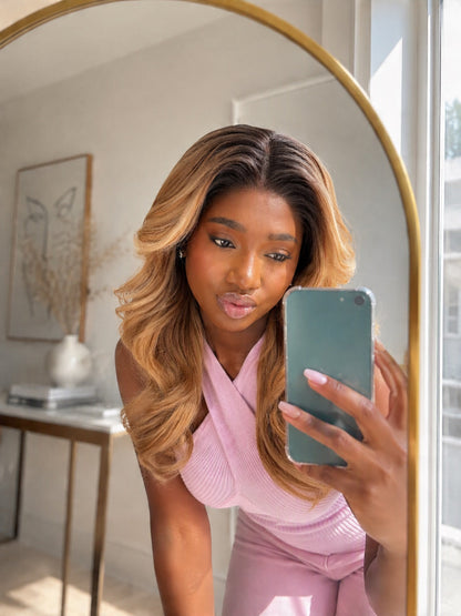 [Yaki Layers] 13x4 Lace Synthetic Wig Ombre Balayage Color
