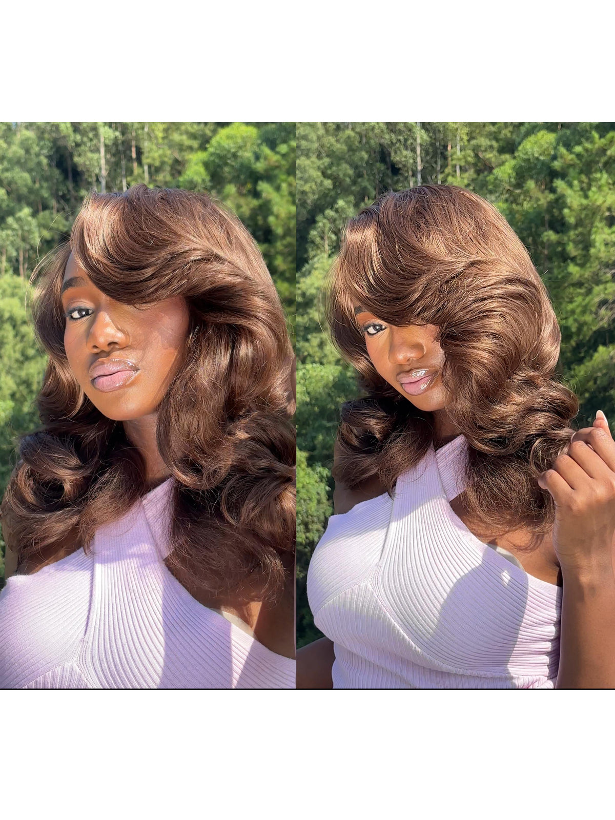 [70s Layers] Farrah Fawcett Style T Lace Glueless Synthetic Wig Ginger
