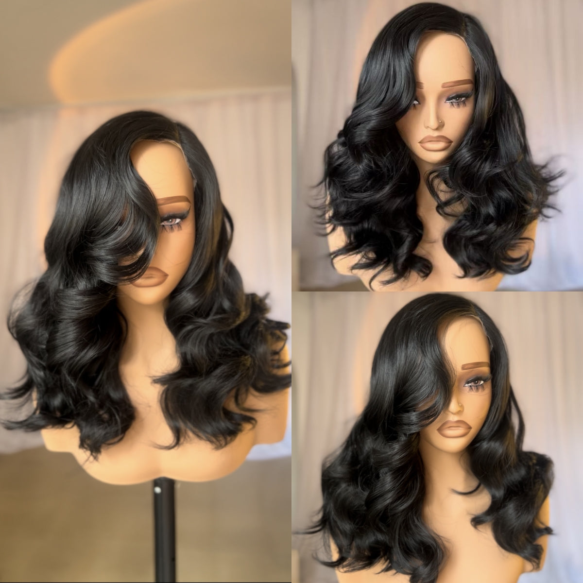[Classic Boujee] Affordable Side Part Glueless Synthetic Hair