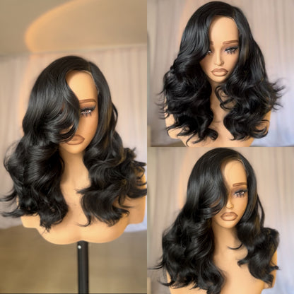 [Classic Boujee] Affordable Side Part Glueless Synthetic Hair