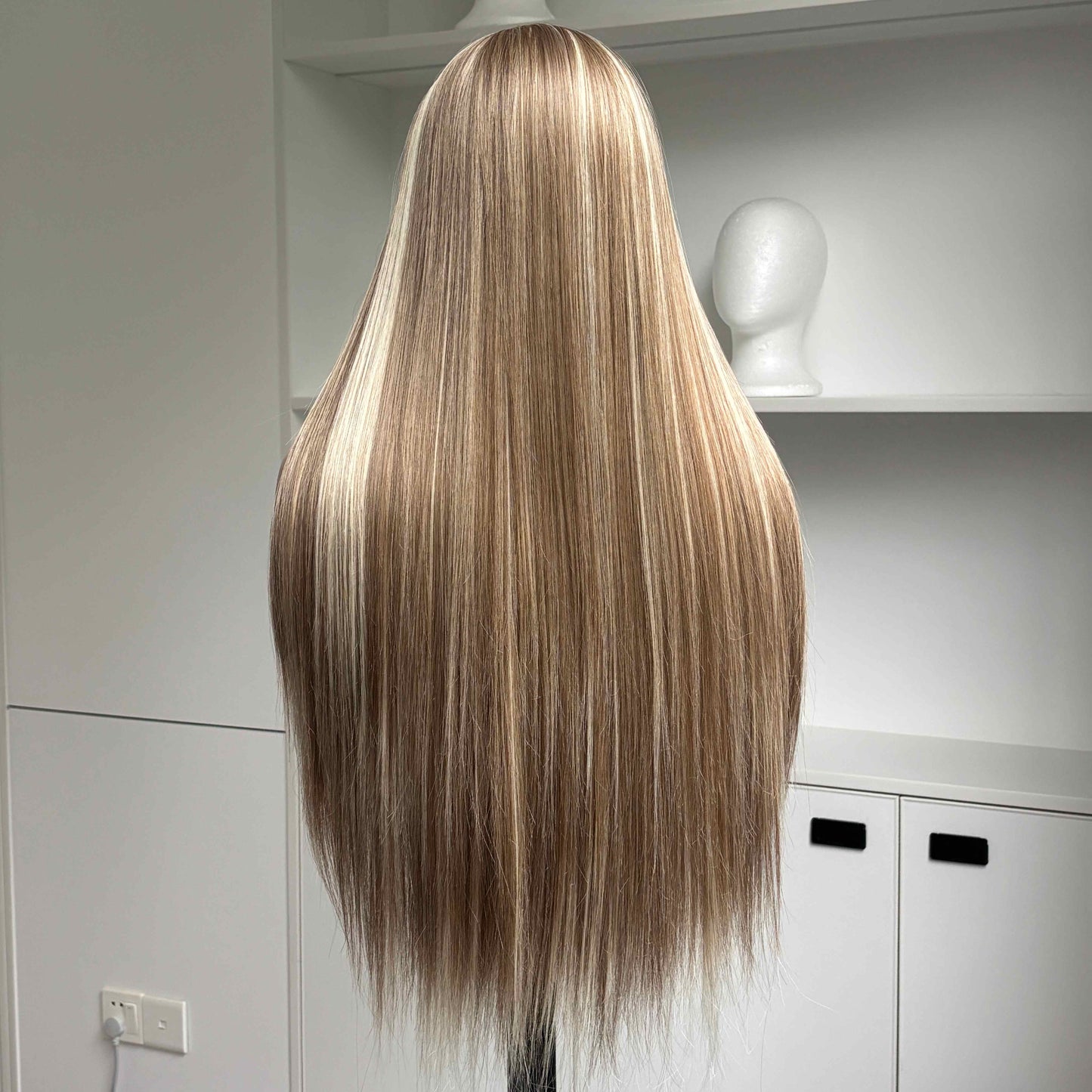 [Ash Platinum Brown] Luxury 13x4 Lace Synthetic Hair