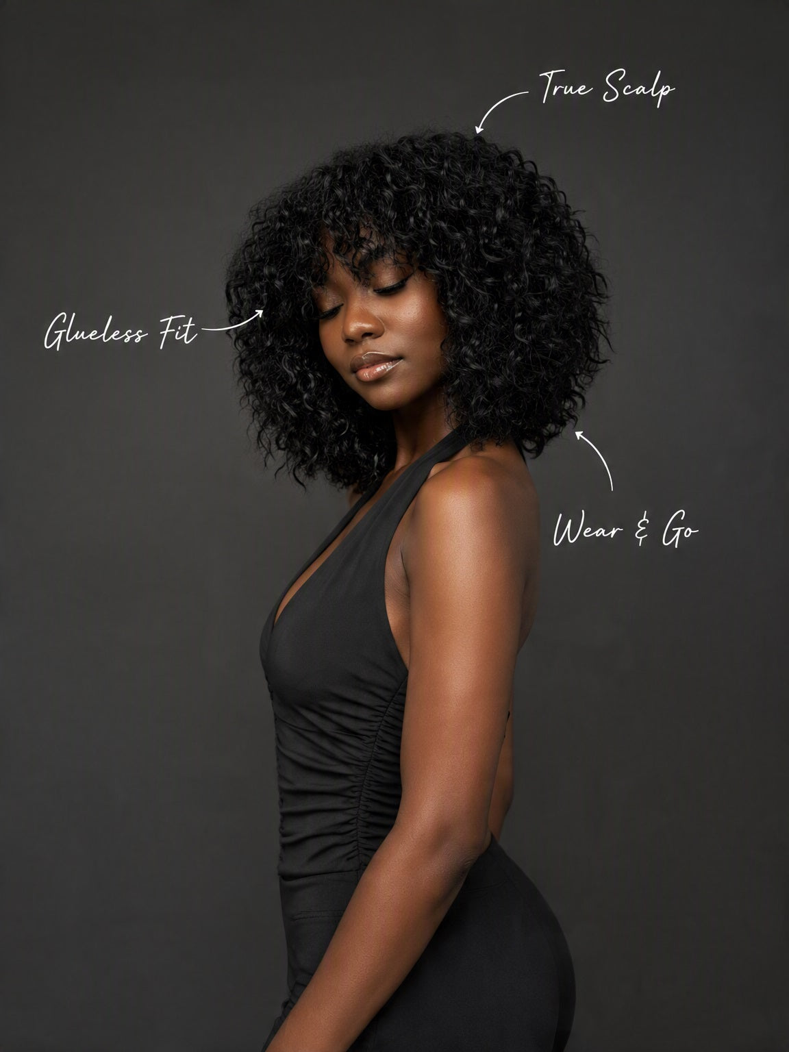 [Layered Curly Cut] Layered Curly Cut Glueless Synthetic Hair