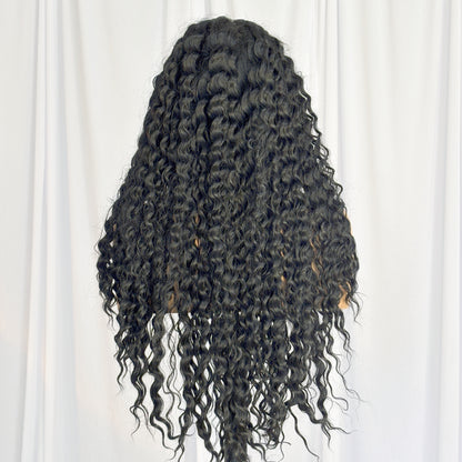 [Deep Curl] Luxury 13x4x1 T-Frontal Lace Synthetic Wig