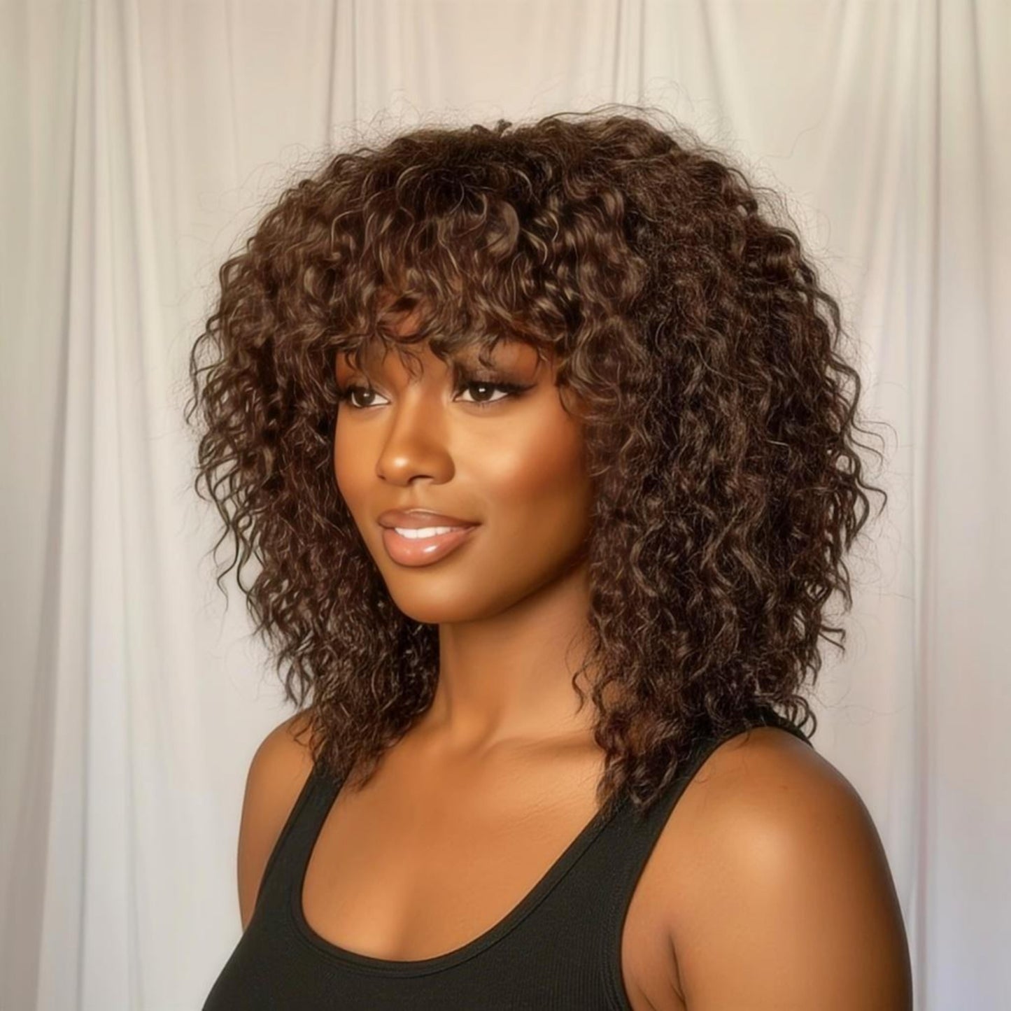 [Big Hair Curly] Layered Curly Cut Glueless Synthetic Hair