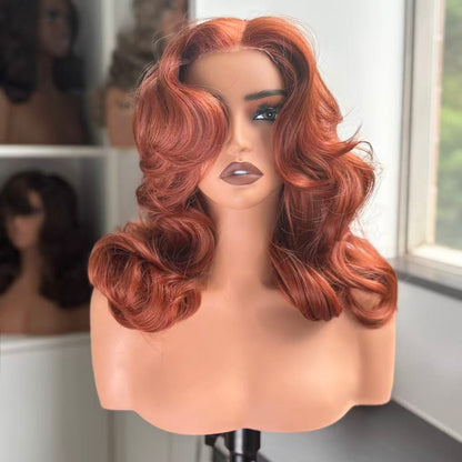 [70s Layers] Farrah Fawcett Style T Lace Glueless Synthetic Wig Chestnut
