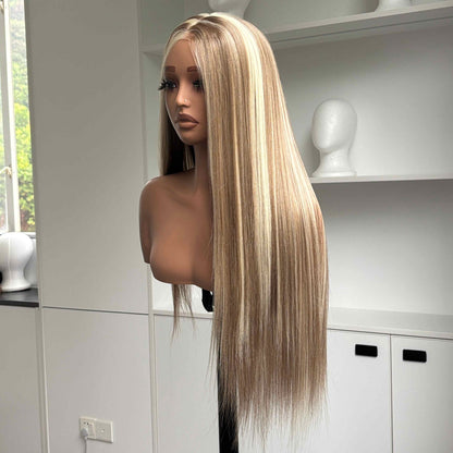 [Ash Platinum Brown] Luxury 13x4 Lace Synthetic Hair
