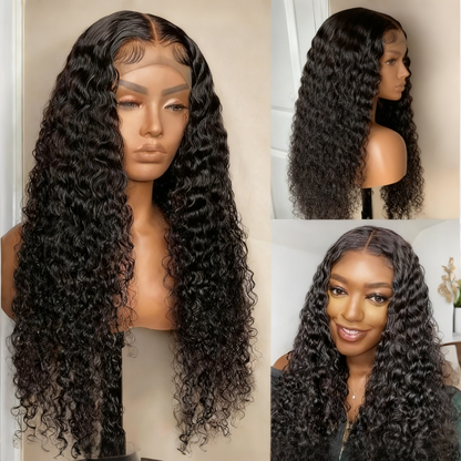 [Deep Curl] Luxury 13x4x1 T-Frontal Lace Synthetic Wig