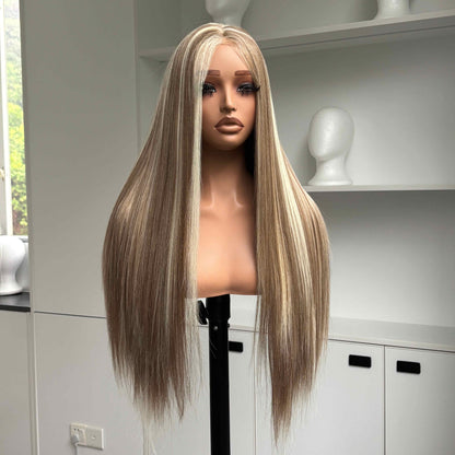 [Ash Platinum Brown] Luxury 13x4 Lace Synthetic Hair