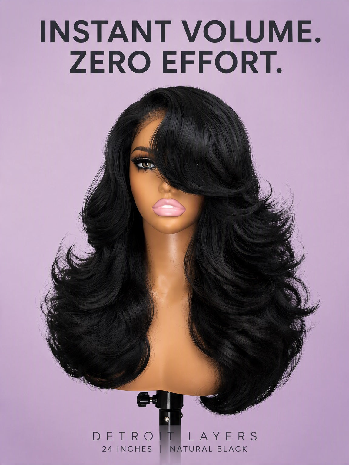 [Detroit Layers] 24 Inches 250% Density Glueless Synthetic Wig