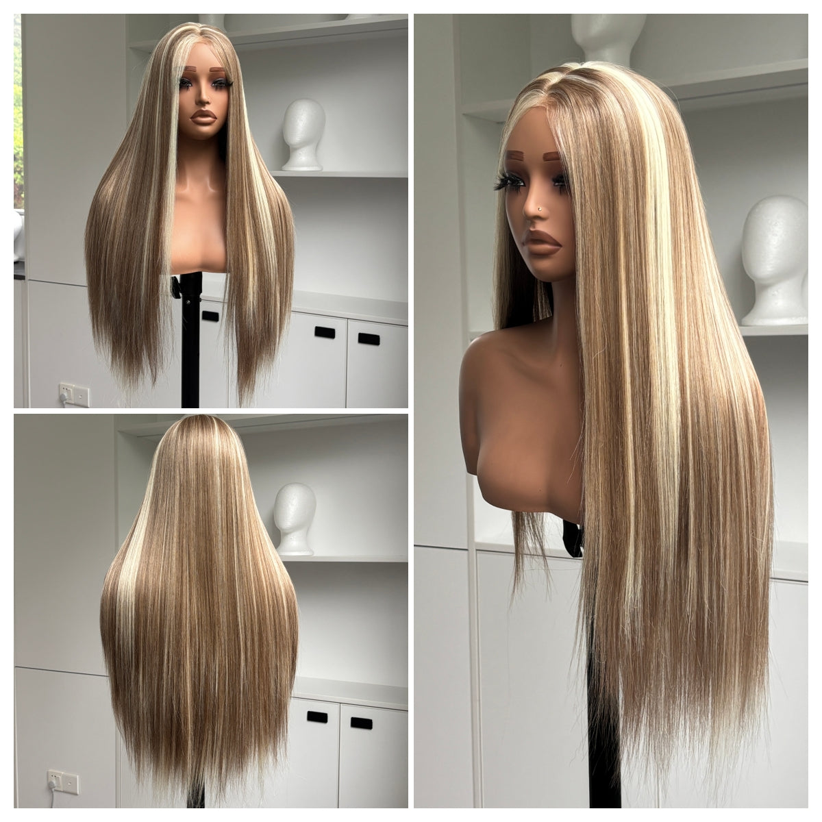 [Ash Platinum Brown] Luxury 13x4 Lace Synthetic Hair