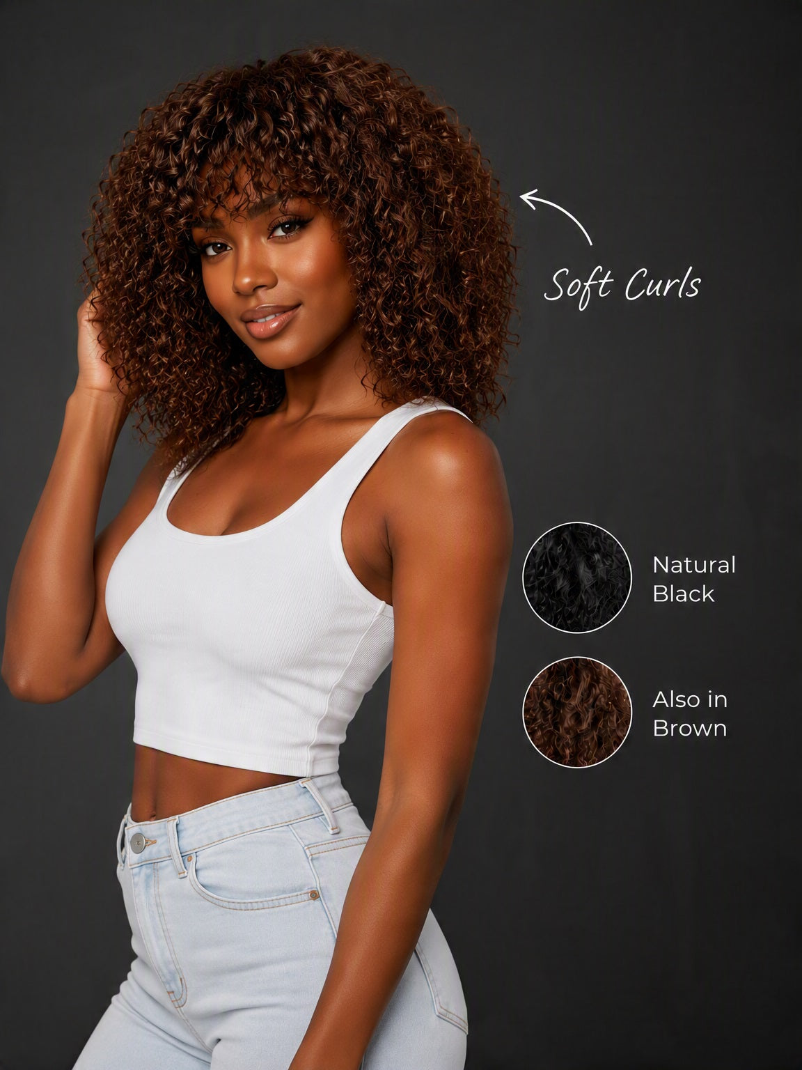 [Layered Curly Cut] Layered Curly Cut Glueless Synthetic Hair