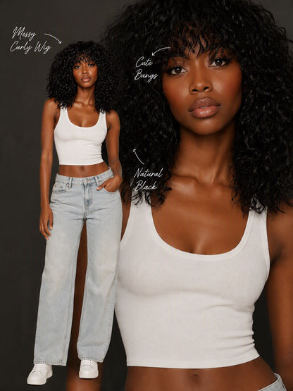 [Layered Curly Cut] Layered Curly Cut Glueless Synthetic Hair