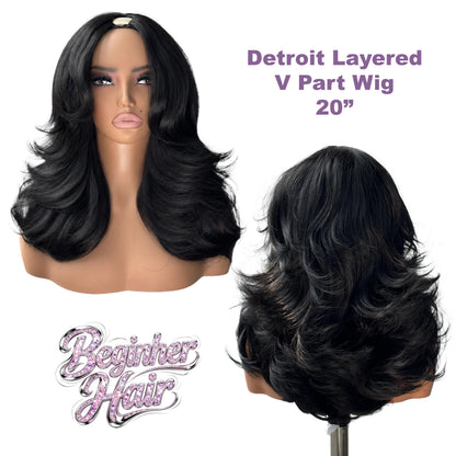 [V-Part] Detroit Layers Glueless Synthetic Wig