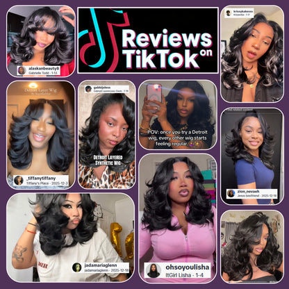 [V-Part] Detroit Layers Glueless Synthetic Wig