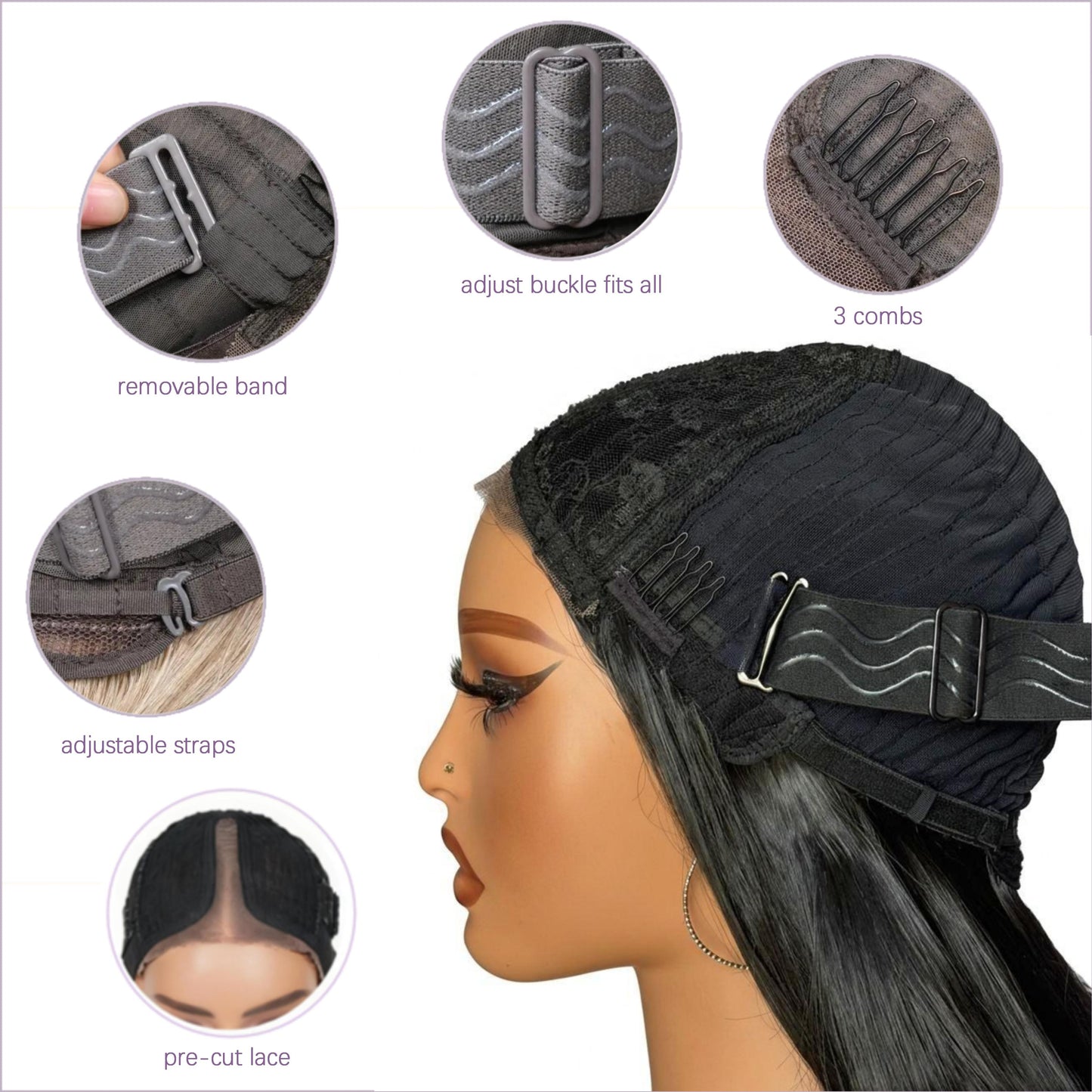 [Detroit Layers] Extra Full 250% Density Glueless Synthetic Wig