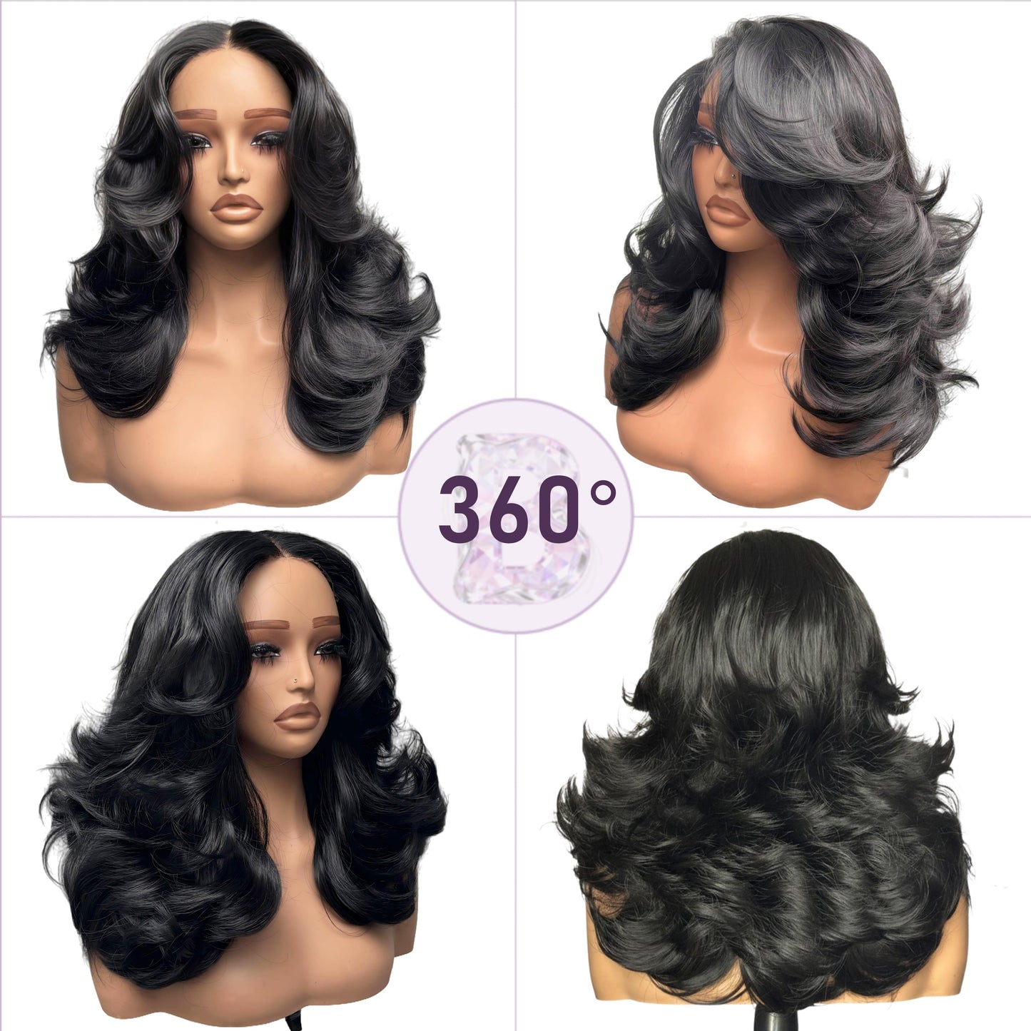 [Detroit Layers] Extra Full 250% Density Glueless Synthetic Wig