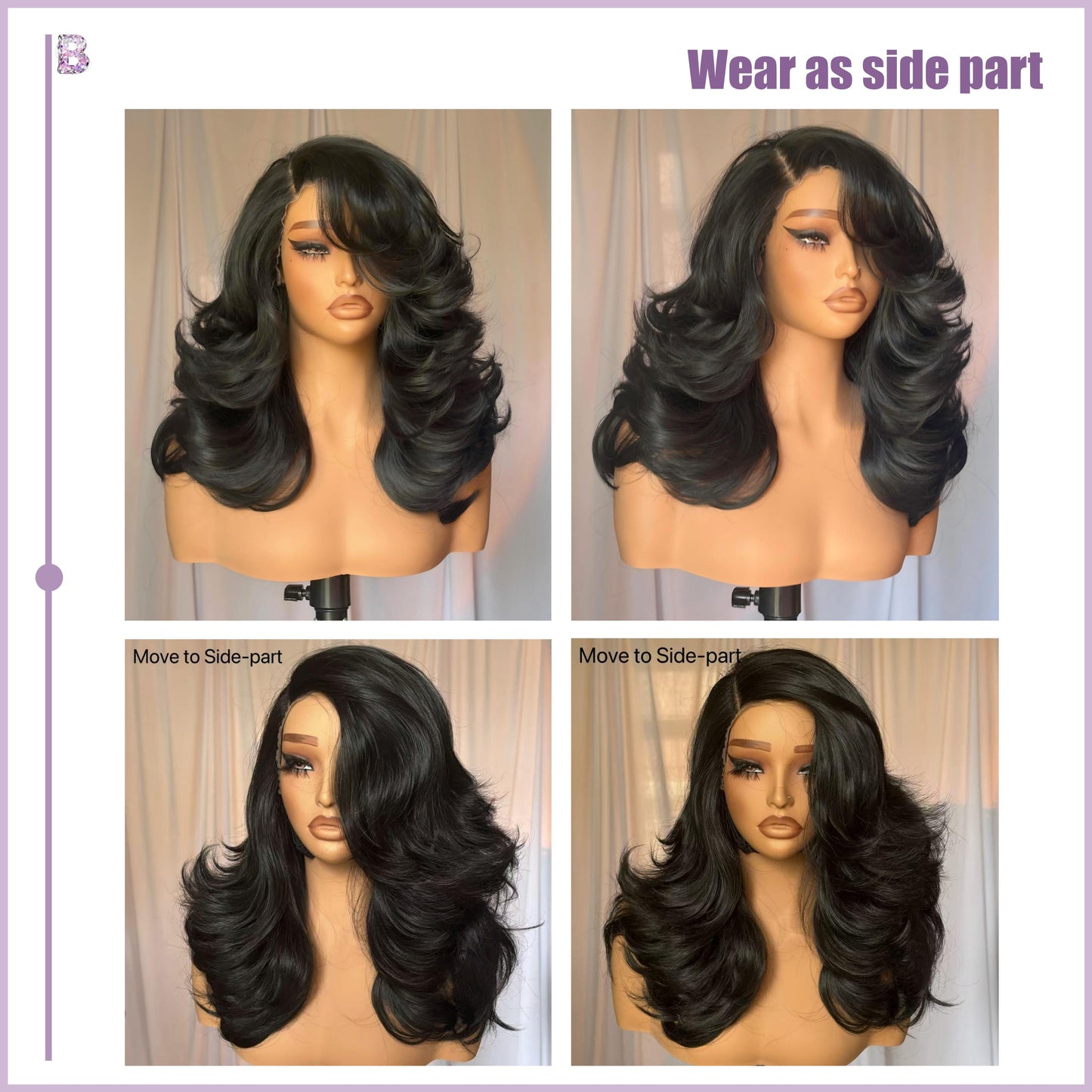 [Detroit Layers] Extra Full 250% Density Glueless Synthetic Wig