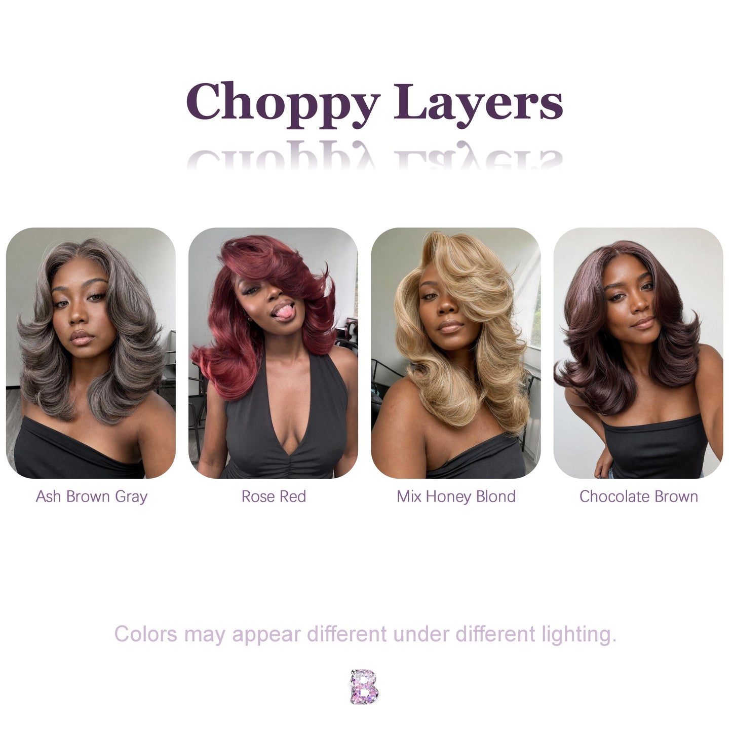 [Choppy Layers] Butterfly Cut T-Lace Synthetic Wigs Chocolate Brown