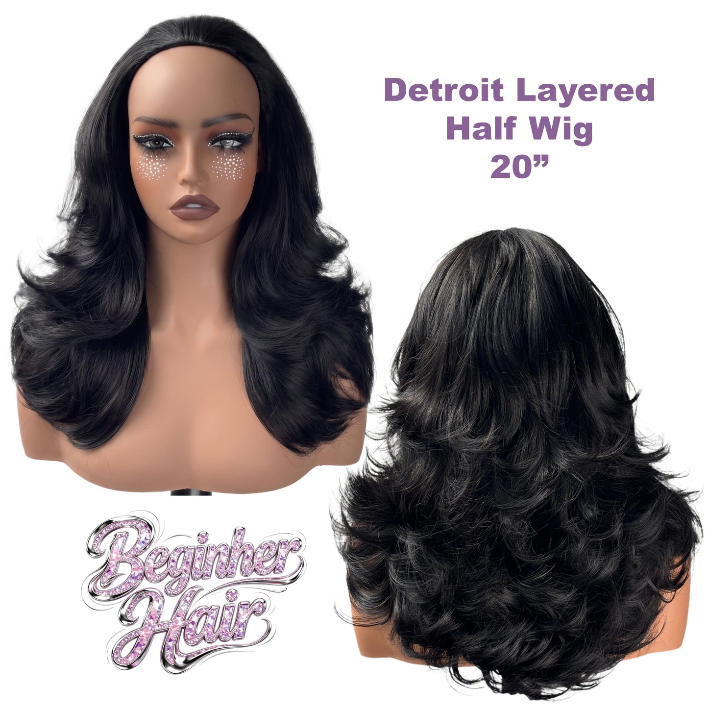 [Half Wig] Detroit Layers Glueless Synthetic Wig