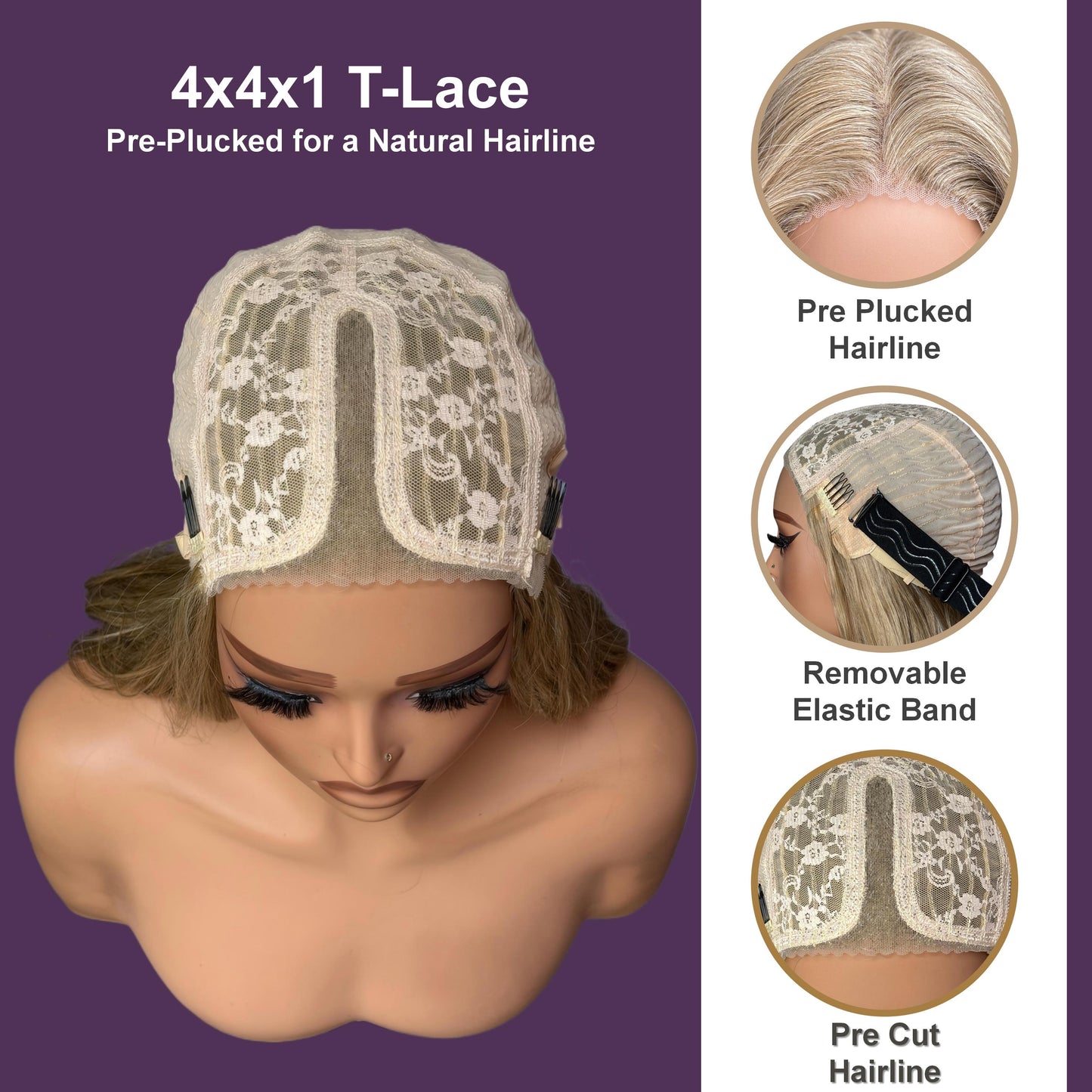 [Choppy Layers] Butterfly Cut T-Lace Synthetic Glueless Wigs Mix Honey Blond