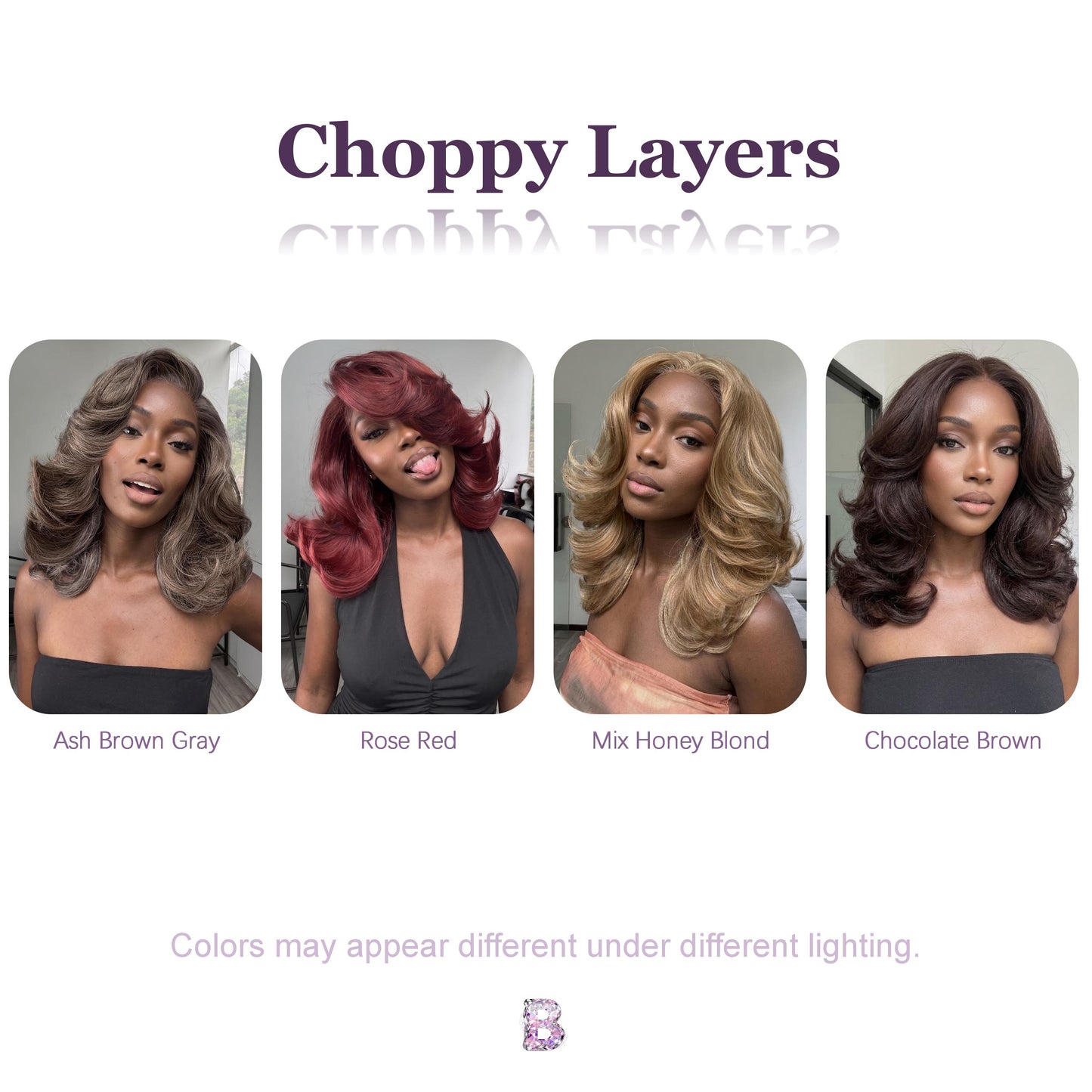 [Choppy Layers] Butterfly Cut T-Lace Synthetic Glueless Wigs Ruby Red