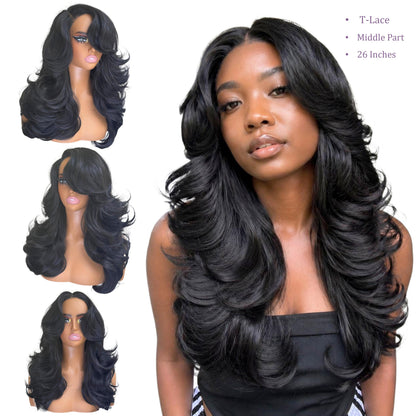 [Detroit Layers] Extra Full 250% Density Glueless Synthetic Wig