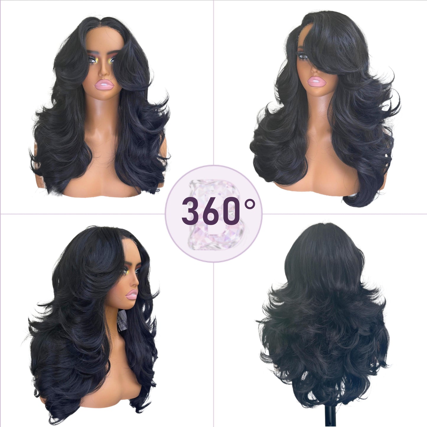 [Detroit Layers] Extra Full 250% Density Glueless Synthetic Wig