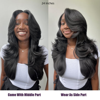 [Detroit Layers] 24 Inches 250% Density Glueless Synthetic Wig