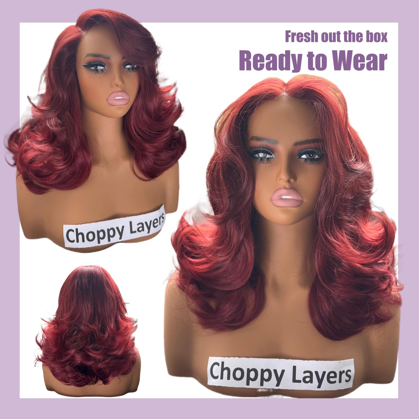 [Choppy Layers] Butterfly Cut T-Lace Synthetic Glueless Wigs Ash Brown Gray