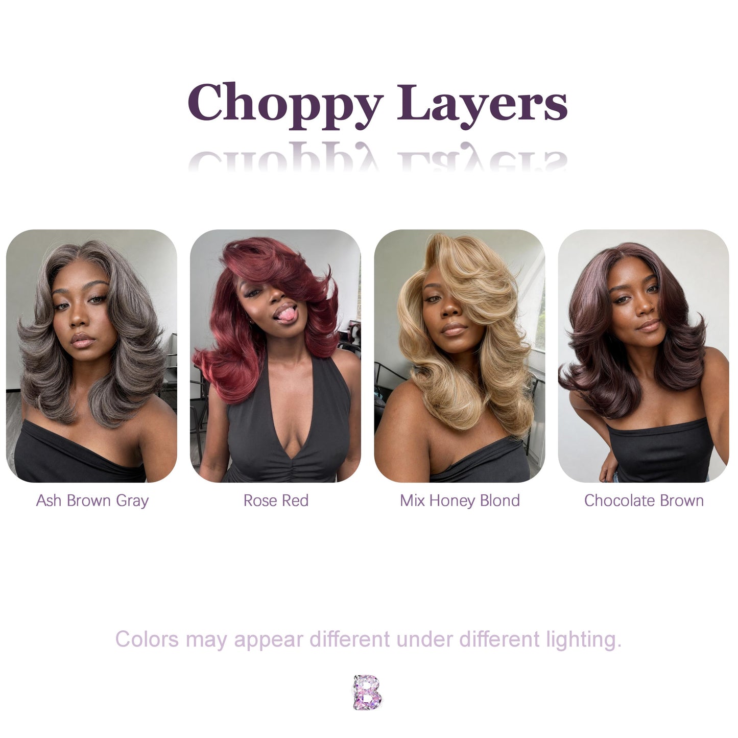 [Choppy Layers] Butterfly Cut T-Lace Synthetic Glueless Wigs Mix Honey Blond