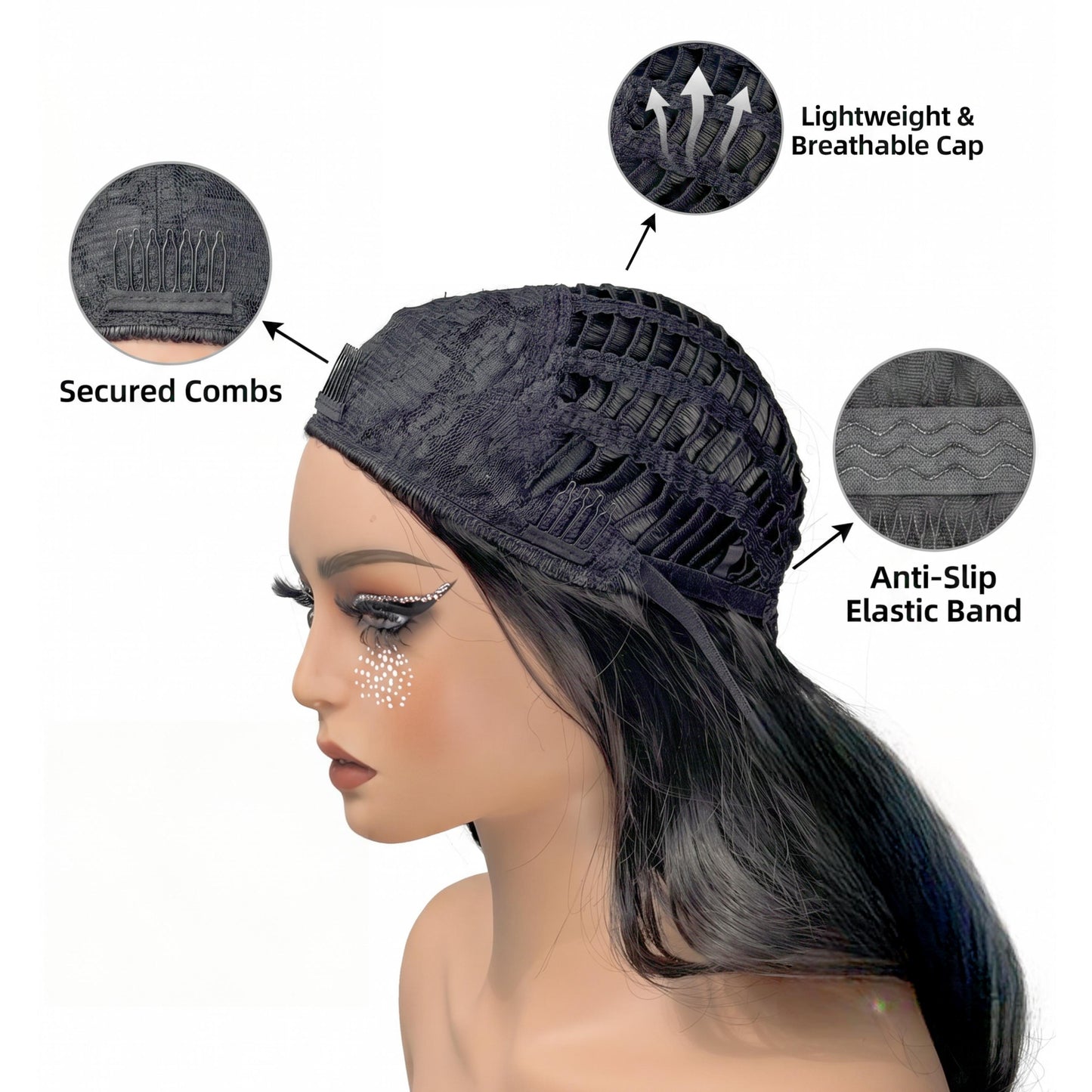 [Half Wig] Detroit Layers Glueless Synthetic Wig