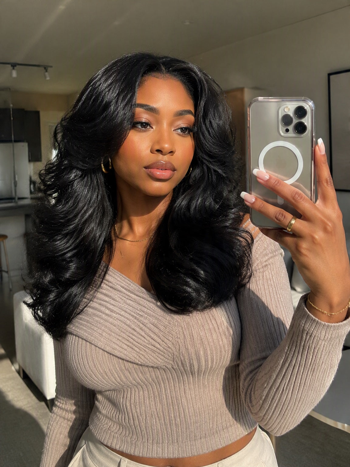 [Detroit Layers] Extra Full 250% Density Glueless Synthetic Wig