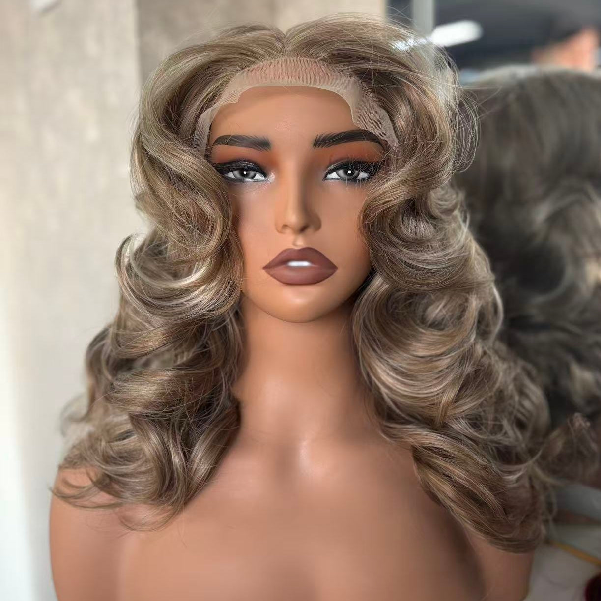 [70s Layers] Farrah Fawcett Style T Lace Glueless Synthetic Wig Chestnut