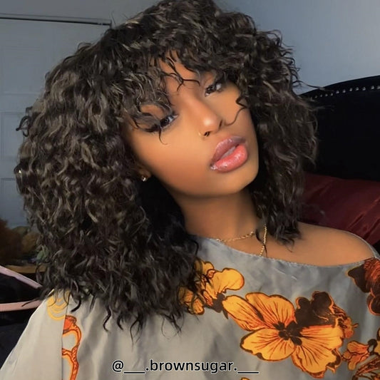 [Big Hair Curly] Layered Curly Cut Glueless Synthetic Hair