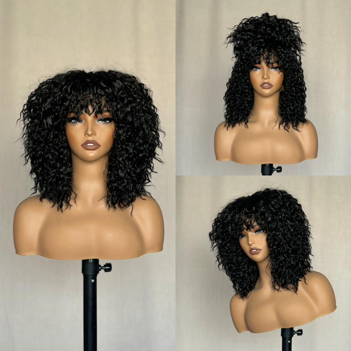 [Big Hair Curly] Layered Curly Cut Glueless Synthetic Hair