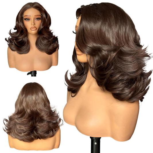 [Choppy Layers] Butterfly Cut T-Lace Synthetic Glueless Wigs