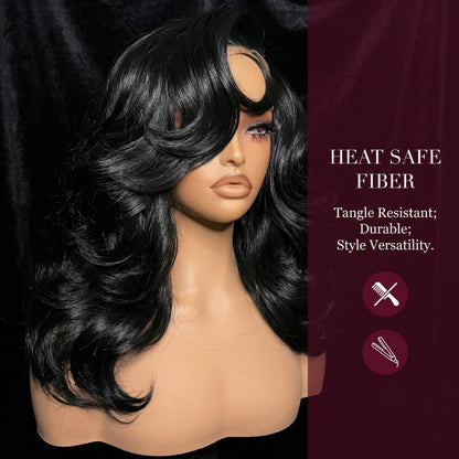 [Salon Blowout Layers] Throw On & Go Side Part Glueless Synthetic Hair