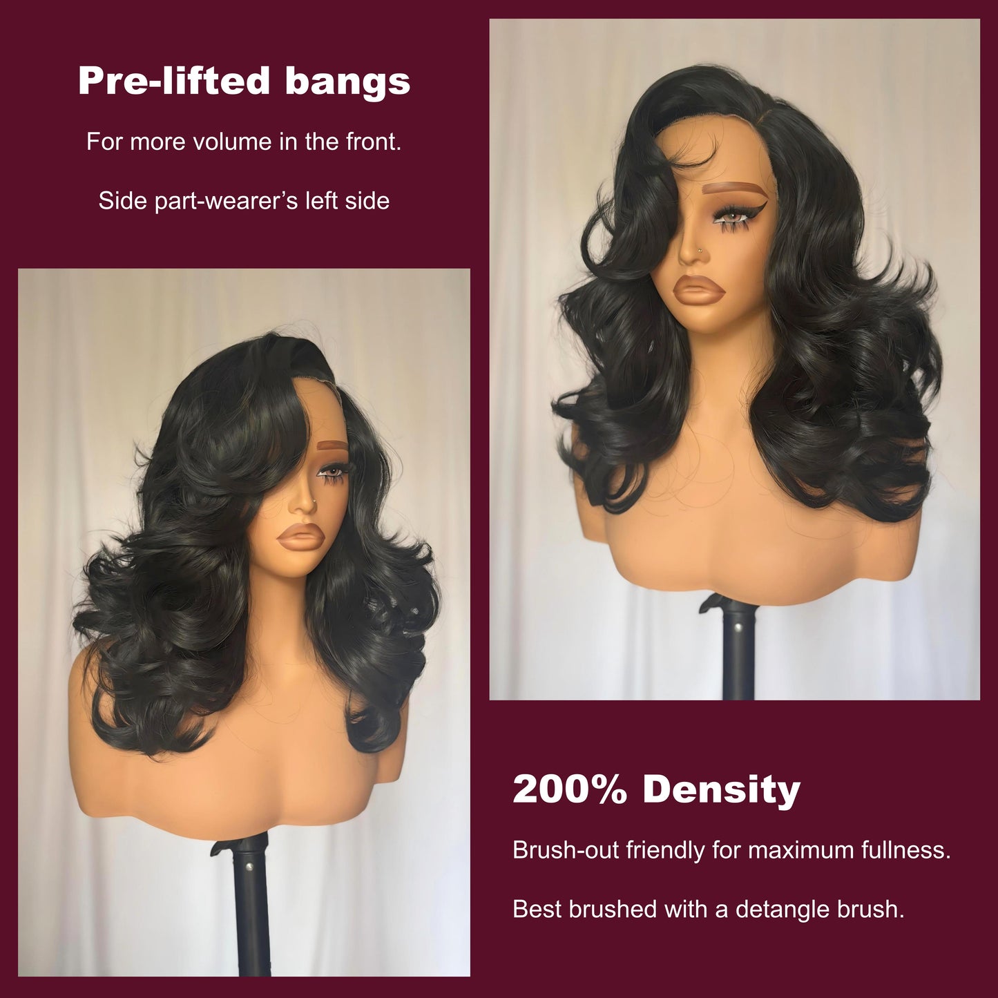 [Salon Blowout Layers] Throw On & Go Side Part Glueless Synthetic Hair