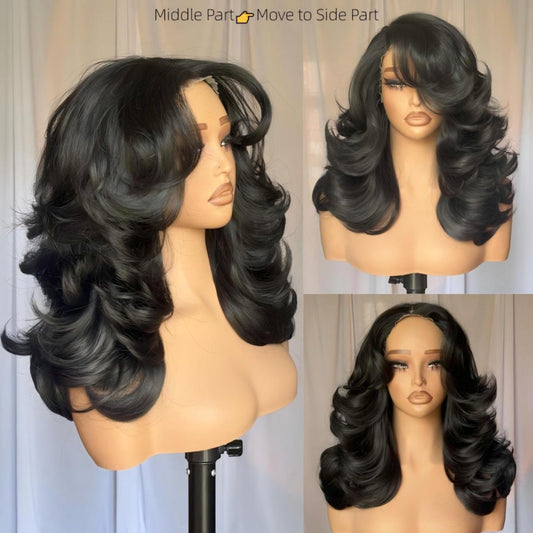 [Detroit Layers] Big Head Friendly T Lace Glueless Synthetic Wig