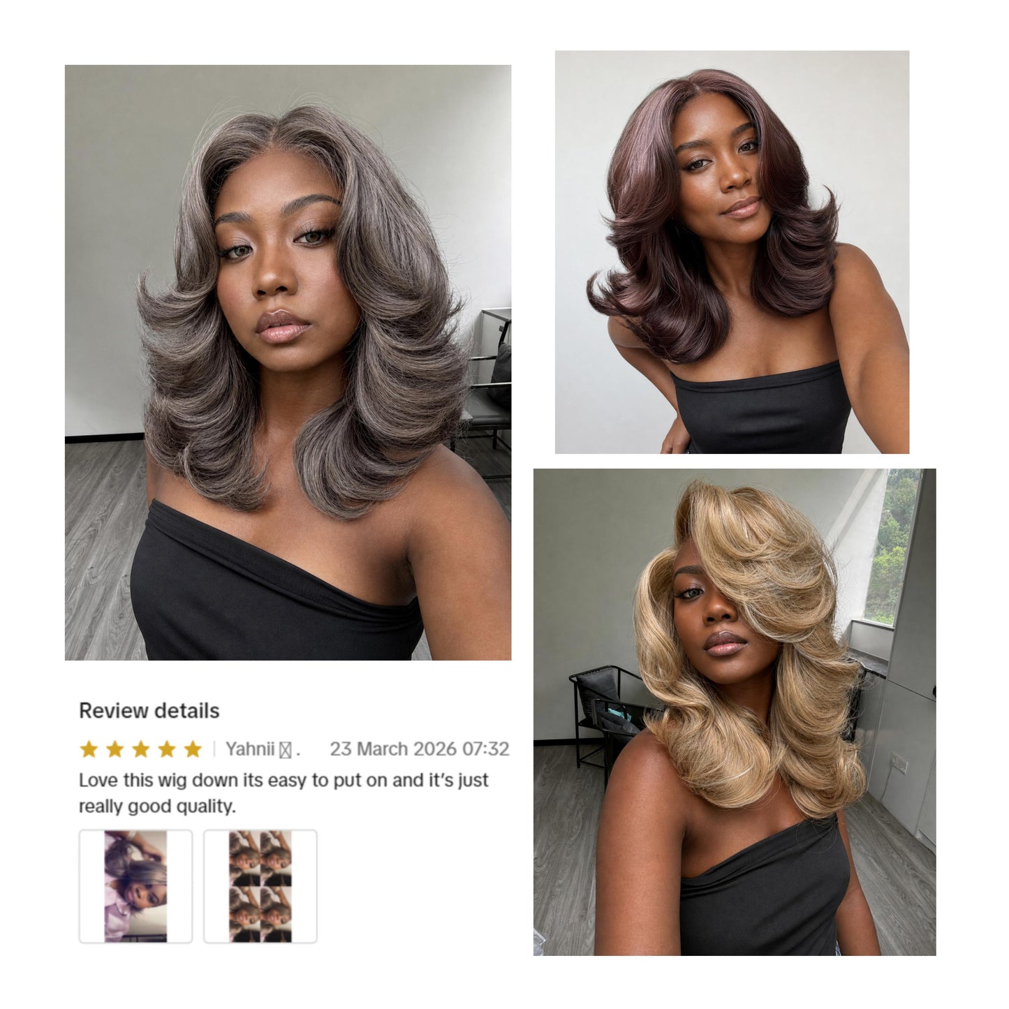 [Choppy Layers] Butterfly Cut T-Lace Synthetic Glueless Wigs Ash Brown Gray