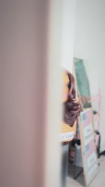 [Choppy Layers] Butterfly Cut T-Lace Synthetic Wigs Chocolate Brown